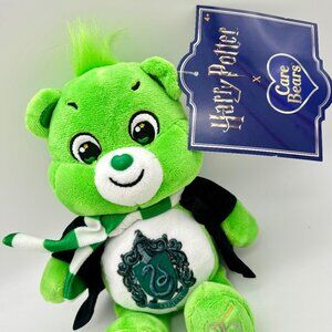 Harry Potter Care Bears 8" Fun Size Slytherin House Good Luck Bear Plush Toy NWT